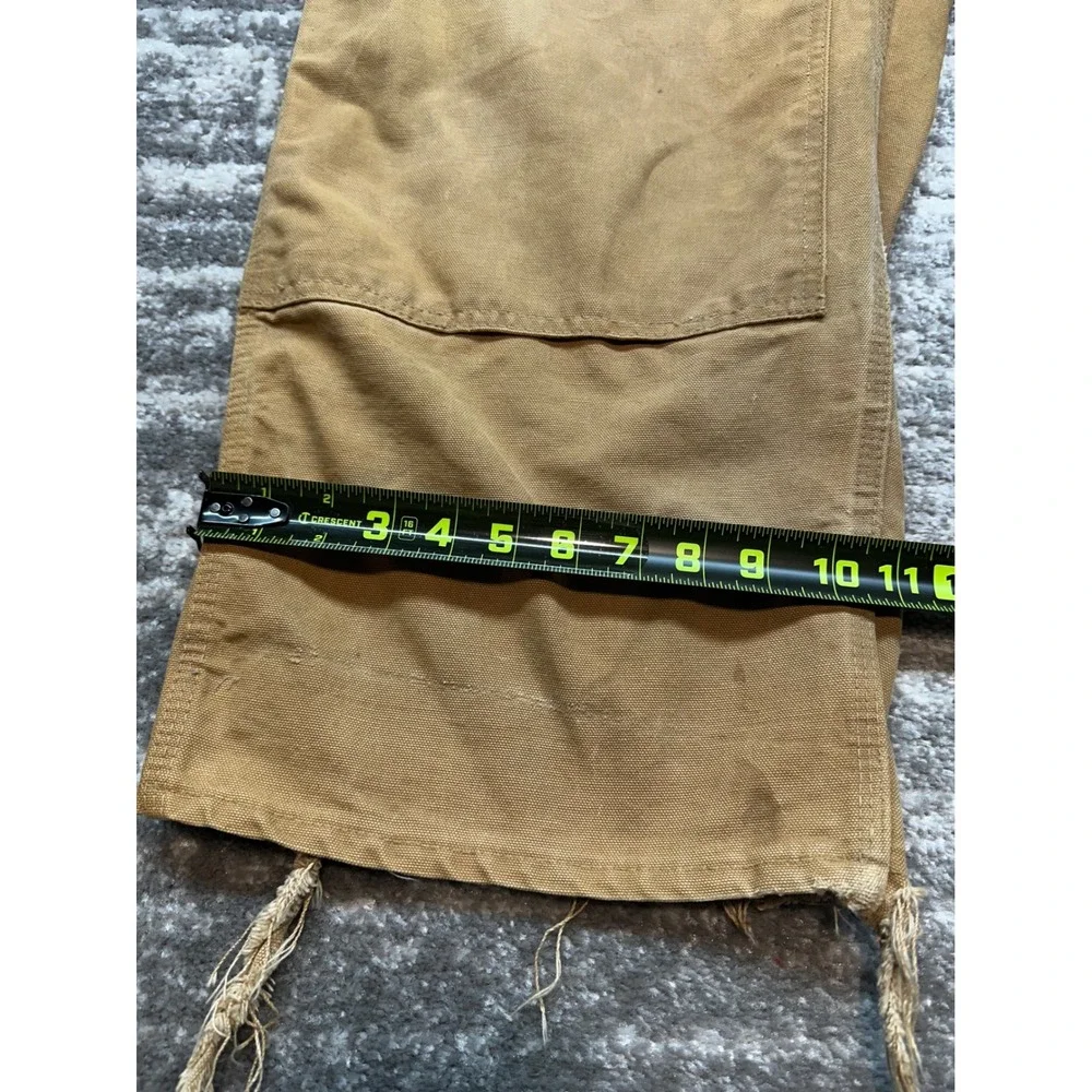 Vintage Carhartt Bib Overalls Mens 48x28 Duck Canvas Double Knee Apron Front R03